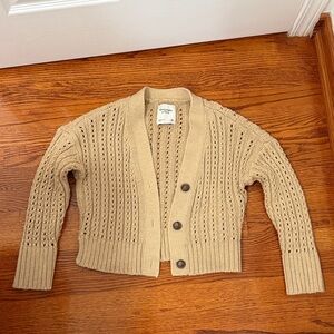 Abercrombie & Fitch Beige Knit Cardigan